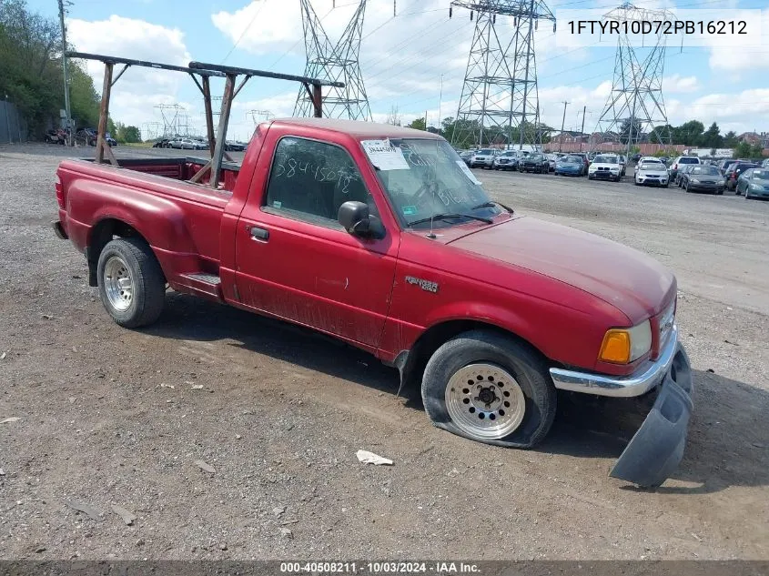 2002 Ford Ranger Xl/Xlt VIN: 1FTYR10D72PB16212 Lot: 40508211