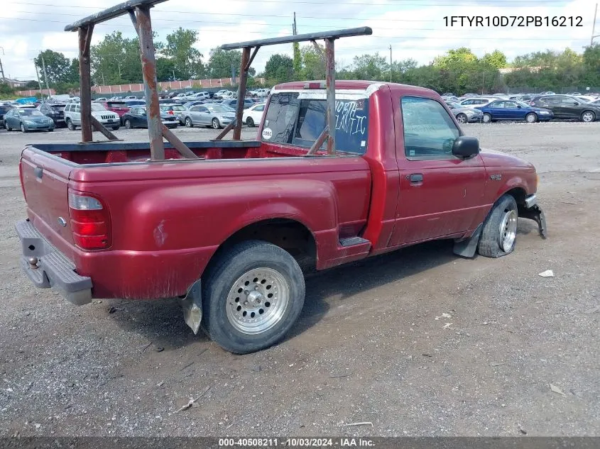 1FTYR10D72PB16212 2002 Ford Ranger Xl/Xlt