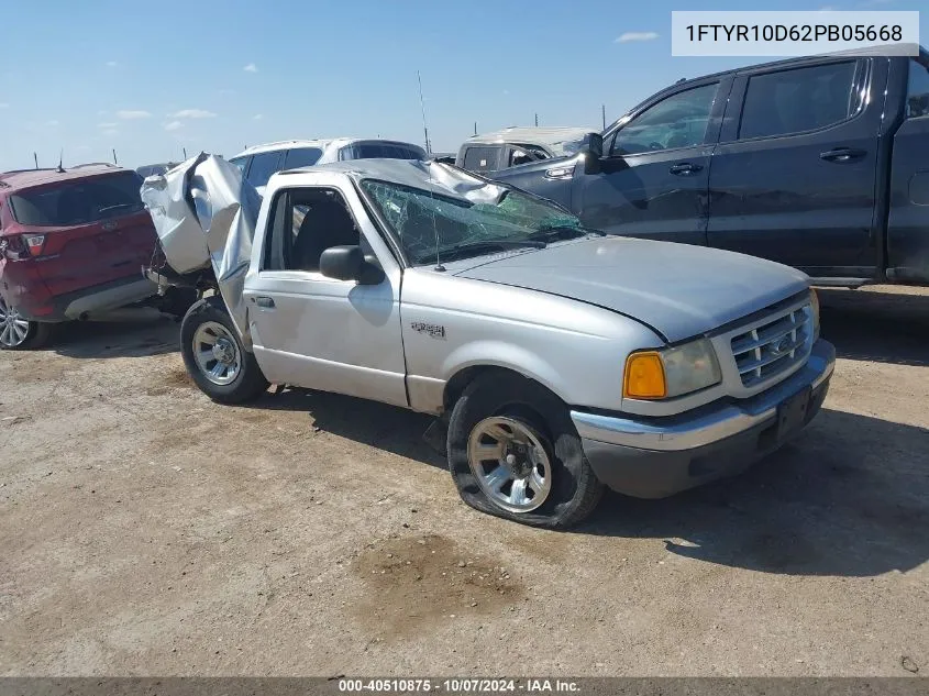 2002 Ford Ranger VIN: 1FTYR10D62PB05668 Lot: 40510875