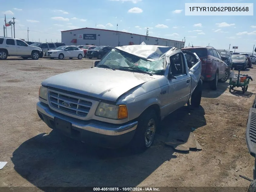 2002 Ford Ranger VIN: 1FTYR10D62PB05668 Lot: 40510875