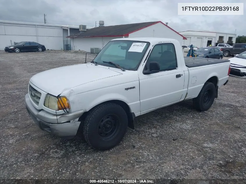 2002 Ford Ranger Xl/Xlt VIN: 1FTYR10D22PB39168 Lot: 40546212