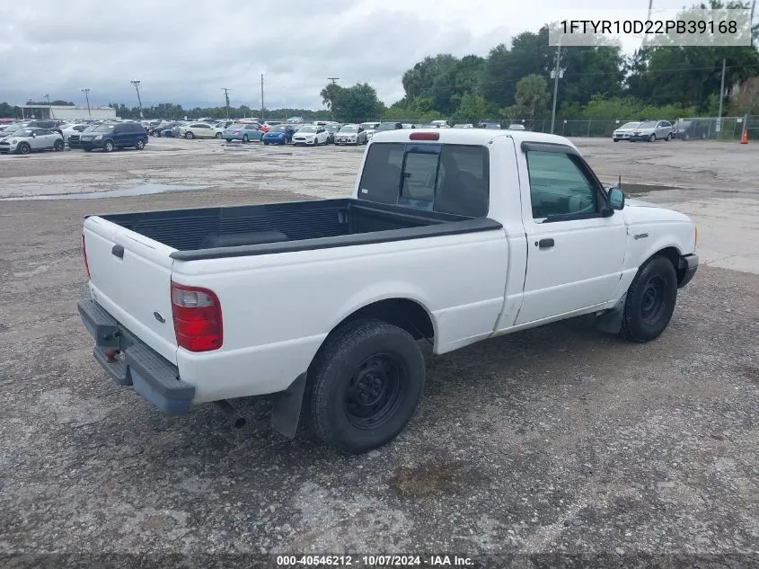 2002 Ford Ranger Xl/Xlt VIN: 1FTYR10D22PB39168 Lot: 40546212