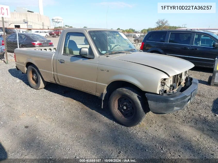 2002 Ford Ranger Xl/Xlt VIN: 1FTYR10D22TA36257 Lot: 40555107