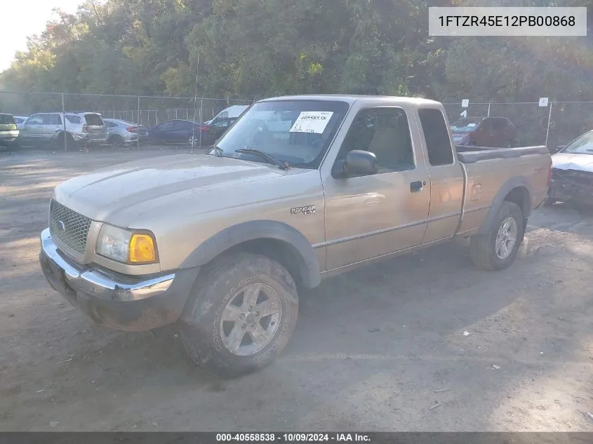 2002 Ford Ranger Edge/Xlt VIN: 1FTZR45E12PB00868 Lot: 40558538