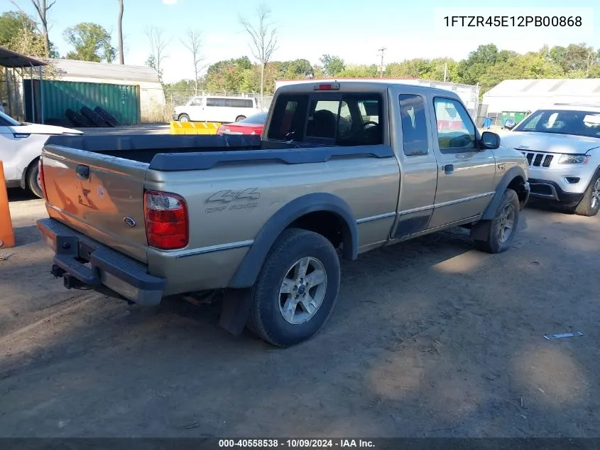 2002 Ford Ranger Edge/Xlt VIN: 1FTZR45E12PB00868 Lot: 40558538