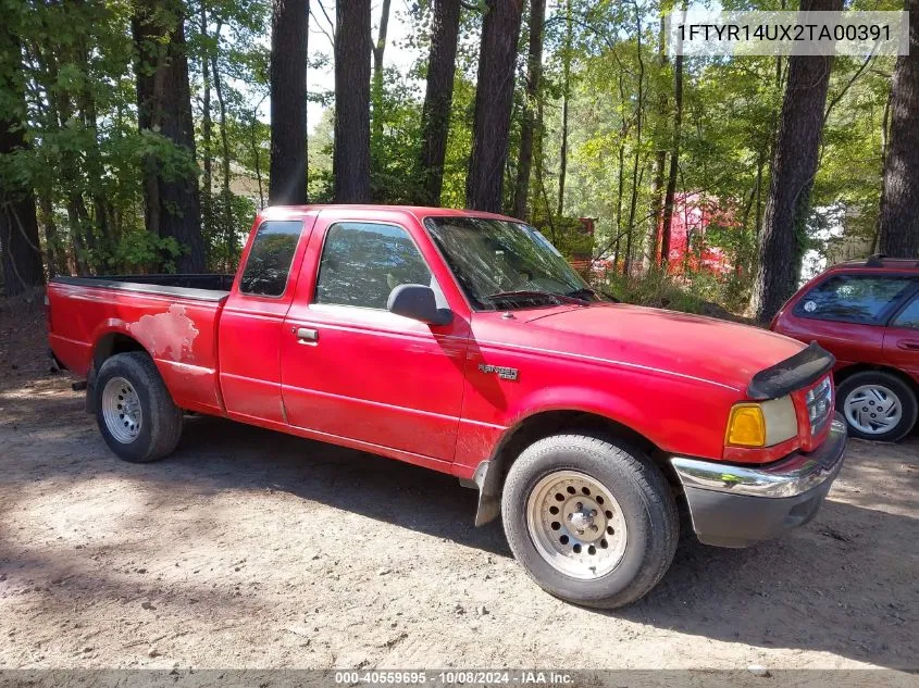 2002 Ford Ranger Edge/Tremor/Xl/Xlt VIN: 1FTYR14UX2TA00391 Lot: 40559695