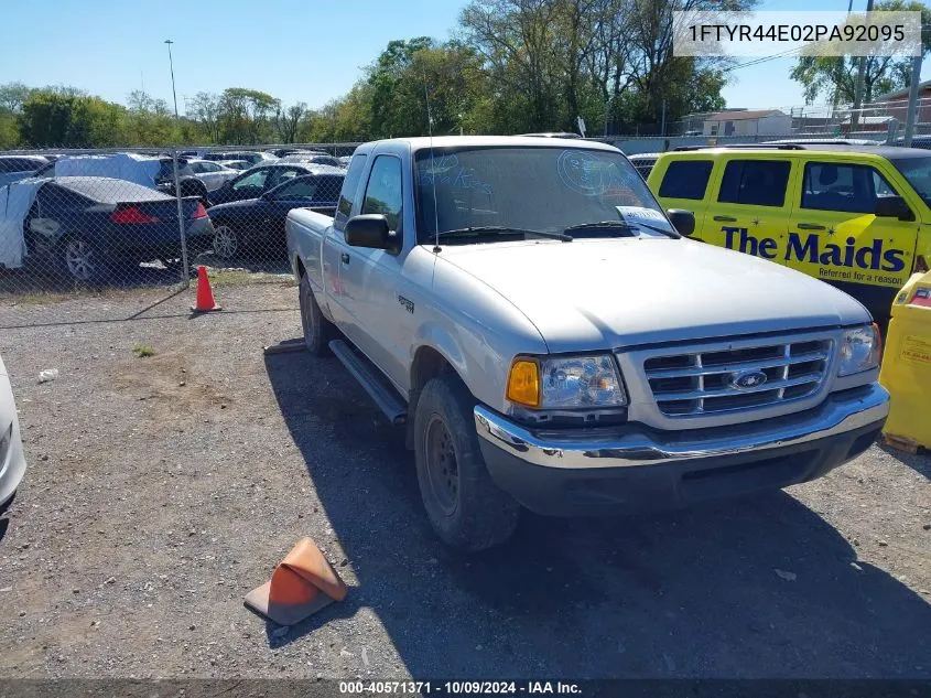 2002 Ford Ranger Xlt VIN: 1FTYR44E02PA92095 Lot: 40571371