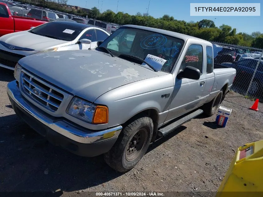 2002 Ford Ranger Xlt VIN: 1FTYR44E02PA92095 Lot: 40571371