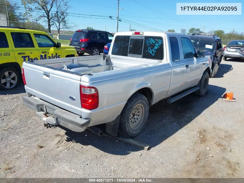 2002 Ford Ranger Xlt VIN: 1FTYR44E02PA92095 Lot: 40571371