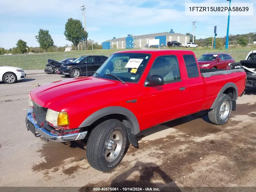 2002 Ford Ranger VIN: 1FTZR15U82PA58639 Lot: 40575061