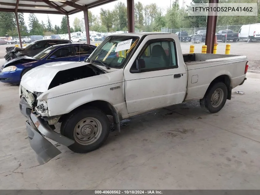 2002 Ford Ranger Xl/Xlt VIN: 1FTYR10D52PA41462 Lot: 40608562