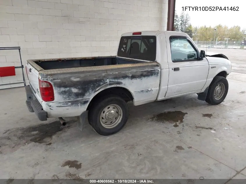 2002 Ford Ranger Xl/Xlt VIN: 1FTYR10D52PA41462 Lot: 40608562