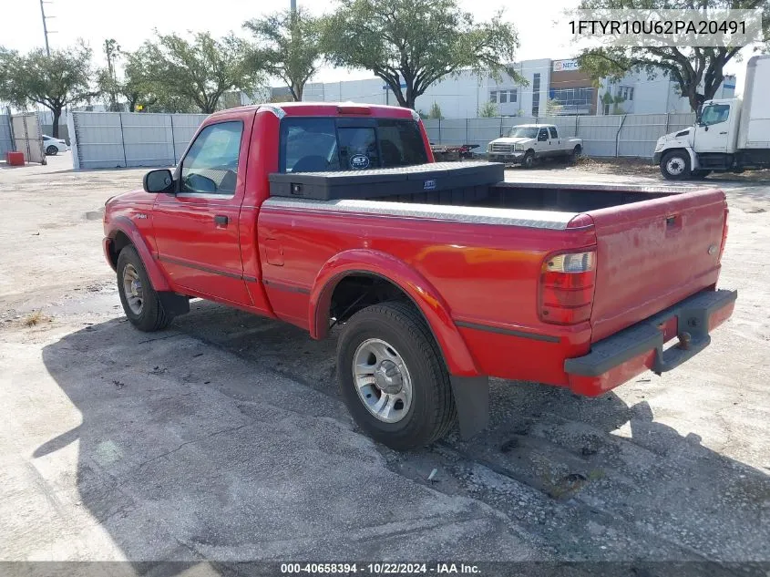 2002 Ford Ranger Edge/Xl/Xlt VIN: 1FTYR10U62PA20491 Lot: 40658394