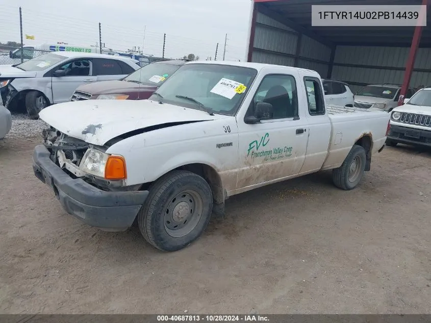 2002 Ford Ranger Super Cab VIN: 1FTYR14U02PB14439 Lot: 40687813