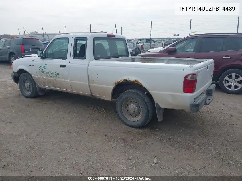 2002 Ford Ranger Super Cab VIN: 1FTYR14U02PB14439 Lot: 40687813