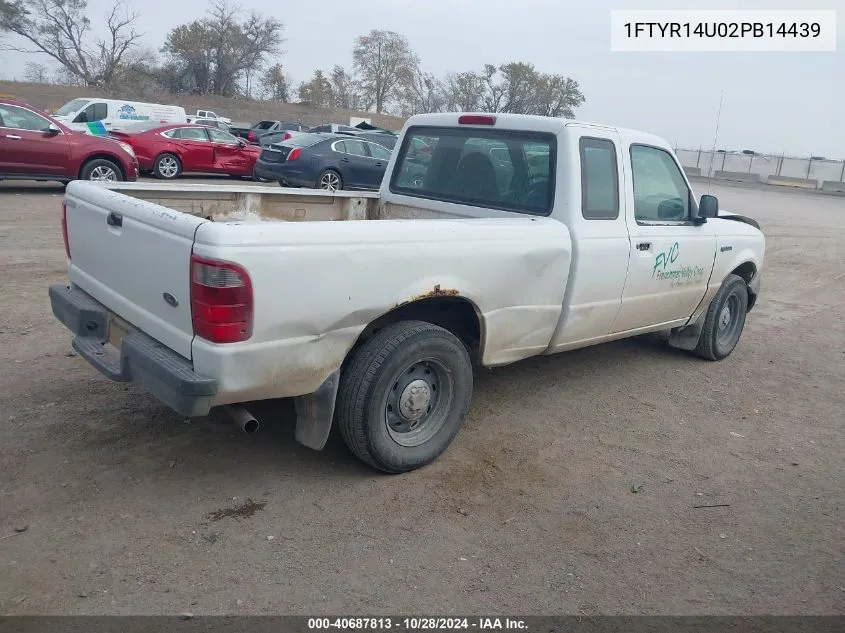 2002 Ford Ranger Super Cab VIN: 1FTYR14U02PB14439 Lot: 40687813