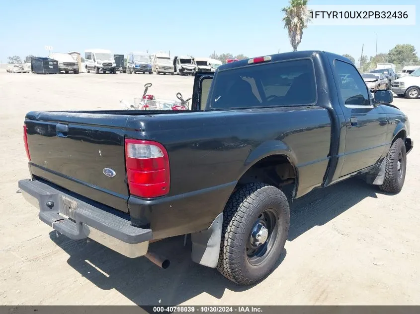 2002 Ford Ranger Edge/Xl/Xlt VIN: 1FTYR10UX2PB32436 Lot: 40718039