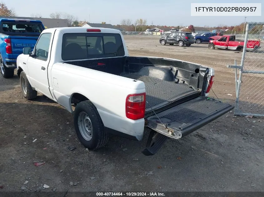 2002 Ford Ranger Xl/Xlt VIN: 1FTYR10D02PB09957 Lot: 40734464