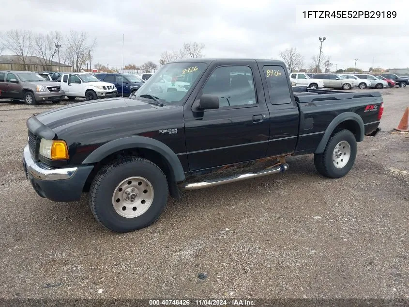 2002 Ford Ranger Super Cab VIN: 1FTZR45E52PB29189 Lot: 40748426