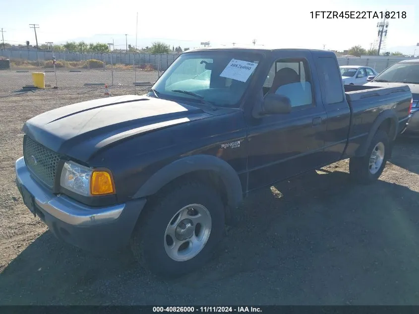 2002 Ford Ranger Edge/Xlt VIN: 1FTZR45E22TA18218 Lot: 40826000