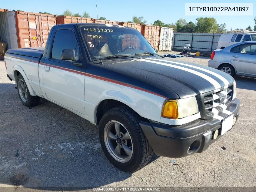 2002 Ford Ranger Xl/Xlt VIN: 1FTYR10D72PA41897 Lot: 40839270