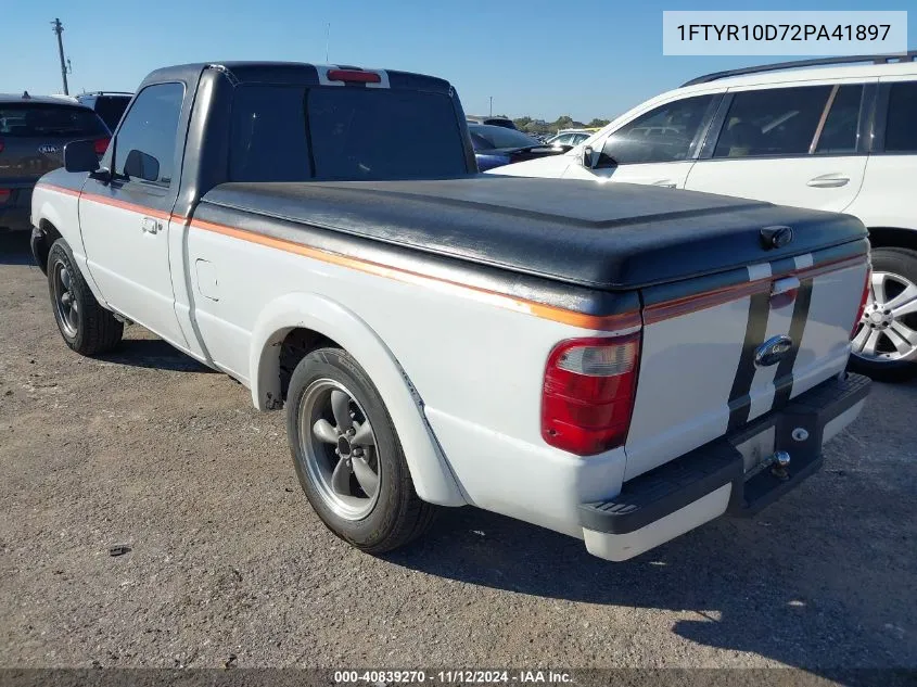 2002 Ford Ranger Xl/Xlt VIN: 1FTYR10D72PA41897 Lot: 40839270