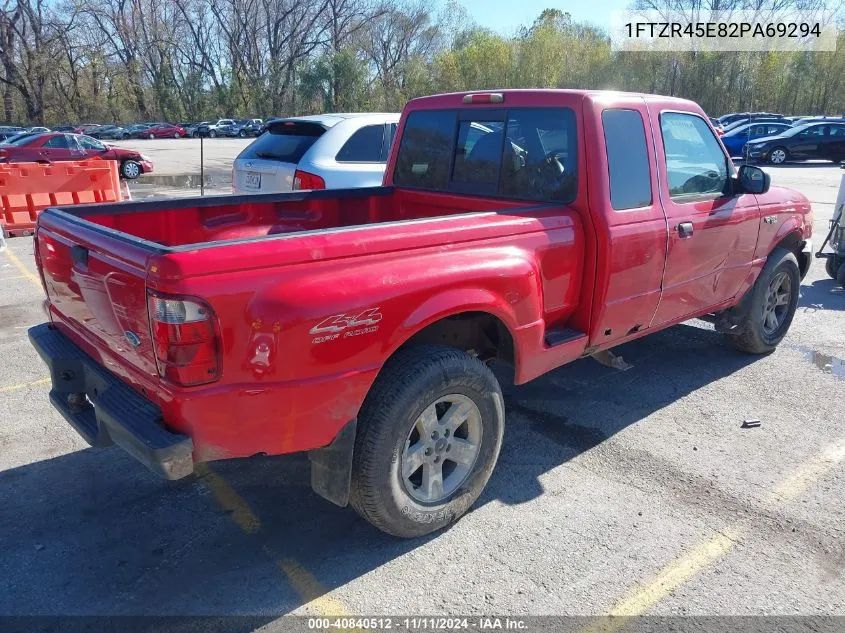 2002 Ford Ranger Edge/Xlt VIN: 1FTZR45E82PA69294 Lot: 40840512