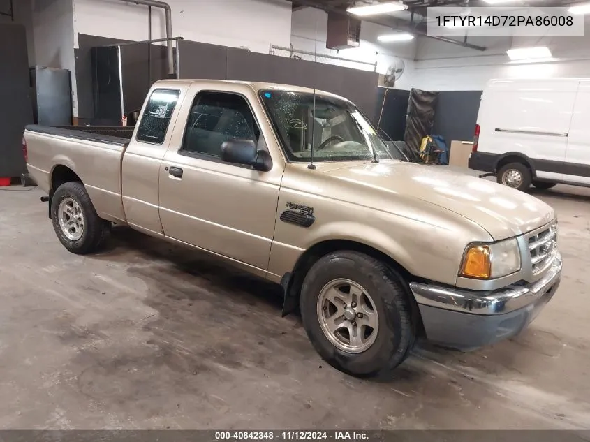 2002 Ford Ranger Xl/Xlt VIN: 1FTYR14D72PA86008 Lot: 40842348