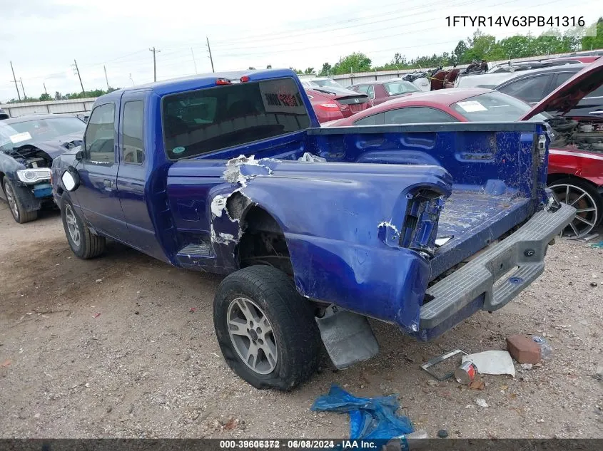 2003 Ford Ranger Edge/Tremor/Xl/Xlt VIN: 1FTYR14V63PB41316 Lot: 39606372