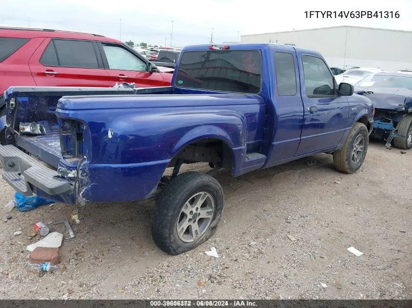 2003 Ford Ranger Edge/Tremor/Xl/Xlt VIN: 1FTYR14V63PB41316 Lot: 39606372