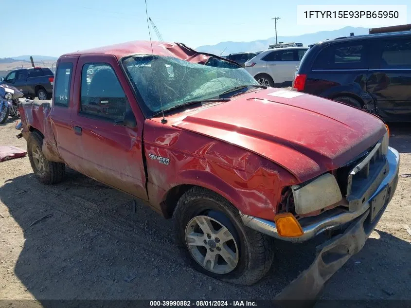 2003 Ford Ranger Xlt VIN: 1FTYR15E93PB65950 Lot: 39990882