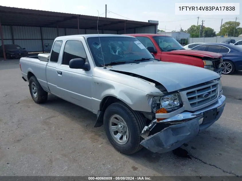 2003 Ford Ranger Edge/Tremor/Xl/Xlt VIN: 1FTYR14V83PA17838 Lot: 40060809