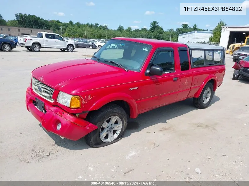 2003 Ford Ranger Edge/Xlt VIN: 1FTZR45EX3PB84822 Lot: 40106540