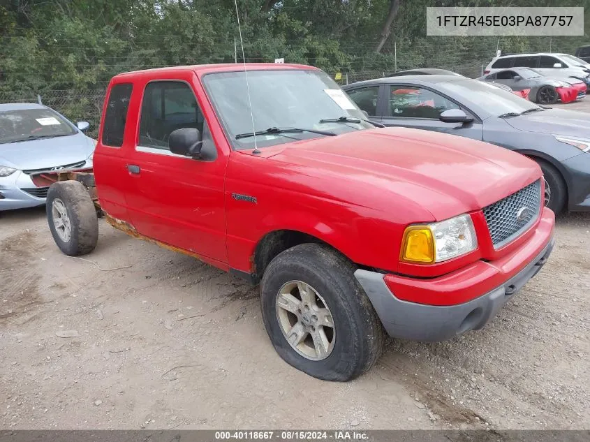 2003 Ford Ranger Edge/Xlt VIN: 1FTZR45E03PA87757 Lot: 40118667