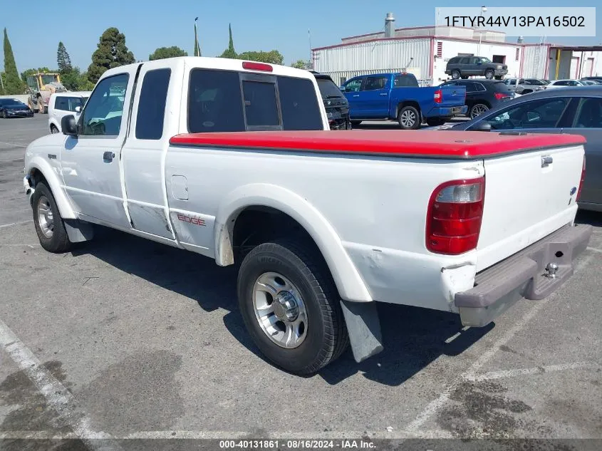 2003 Ford Ranger Edge/Tremor/Xlt VIN: 1FTYR44V13PA16502 Lot: 40131861