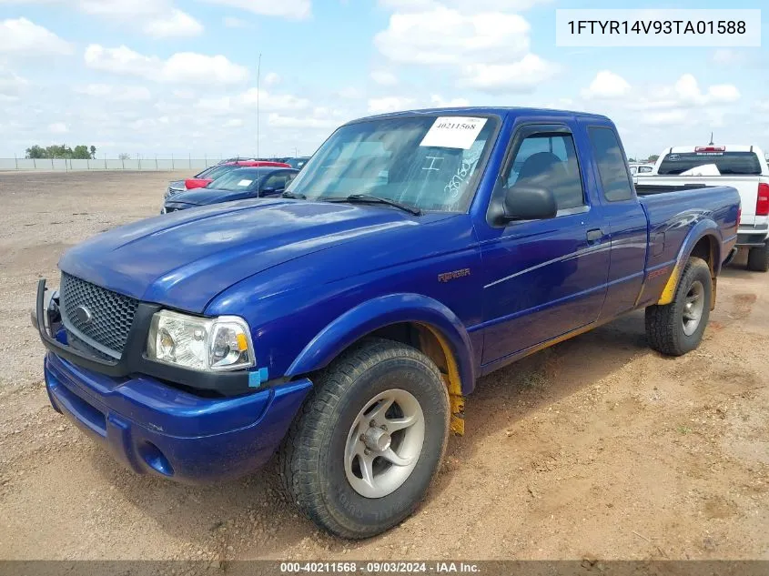 2003 Ford Ranger Edge/Tremor/Xl/Xlt VIN: 1FTYR14V93TA01588 Lot: 40211568