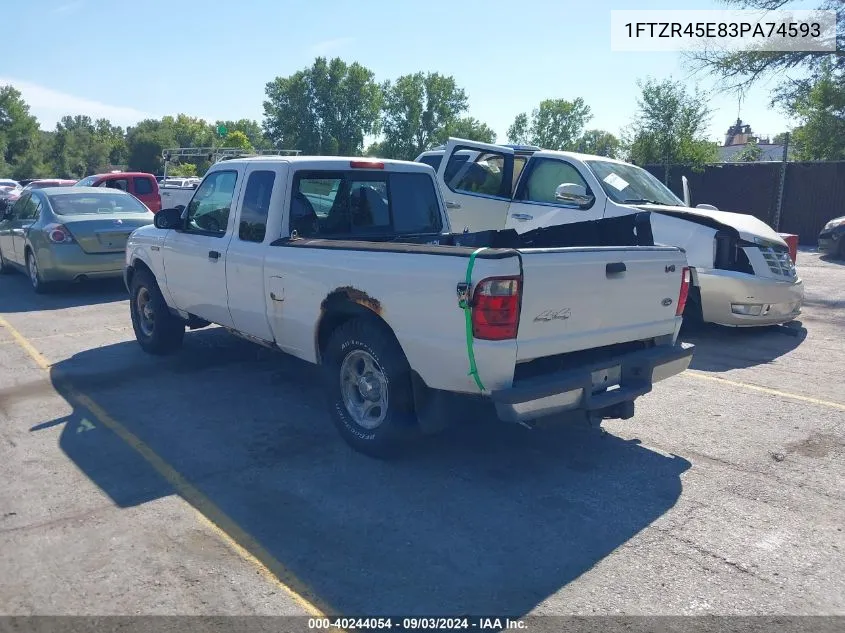 2003 Ford Ranger Edge/Xlt VIN: 1FTZR45E83PA74593 Lot: 40244054