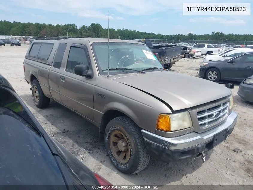 2003 Ford Ranger Xlt VIN: 1FTYR44EX3PA58523 Lot: 40251354