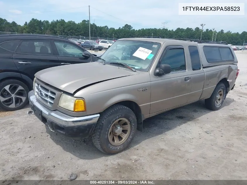 2003 Ford Ranger Xlt VIN: 1FTYR44EX3PA58523 Lot: 40251354