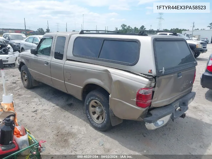 2003 Ford Ranger Xlt VIN: 1FTYR44EX3PA58523 Lot: 40251354