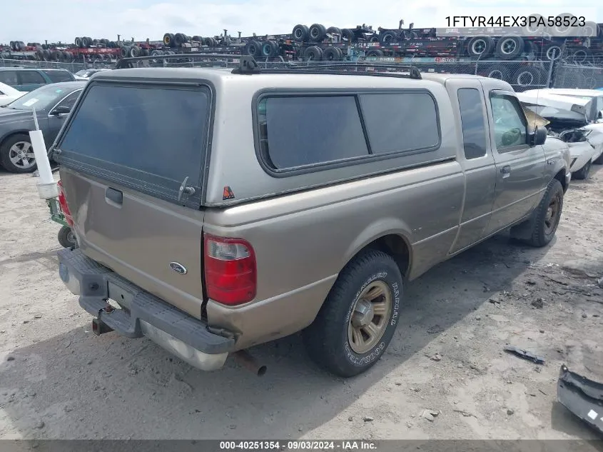 2003 Ford Ranger Xlt VIN: 1FTYR44EX3PA58523 Lot: 40251354