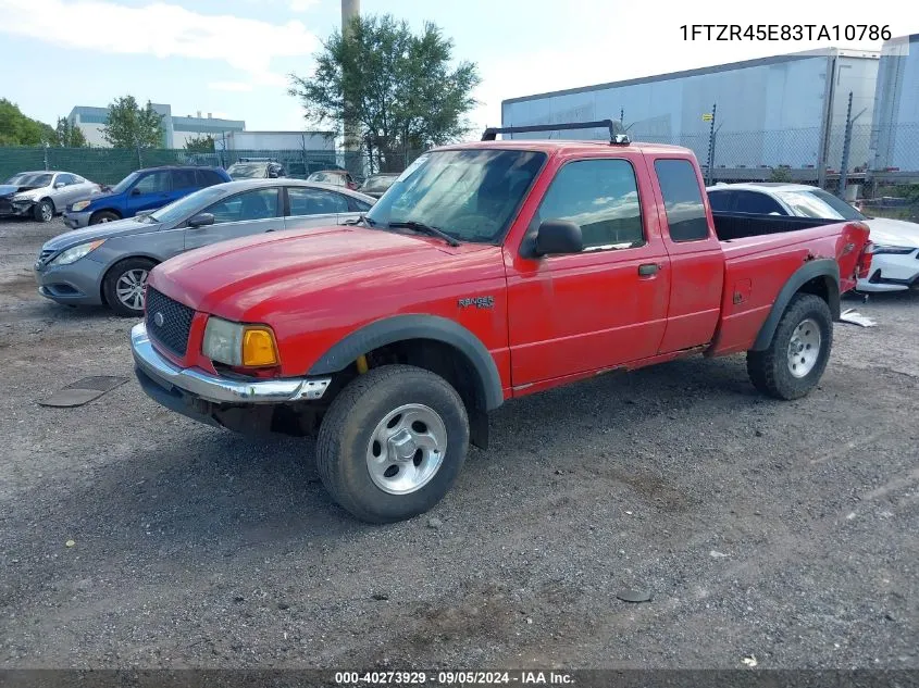 2003 Ford Ranger Edge/Xlt VIN: 1FTZR45E83TA10786 Lot: 40273929