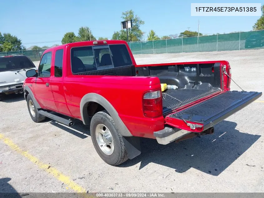 2003 Ford Ranger Edge/Xlt VIN: 1FTZR45E73PA51385 Lot: 40303733