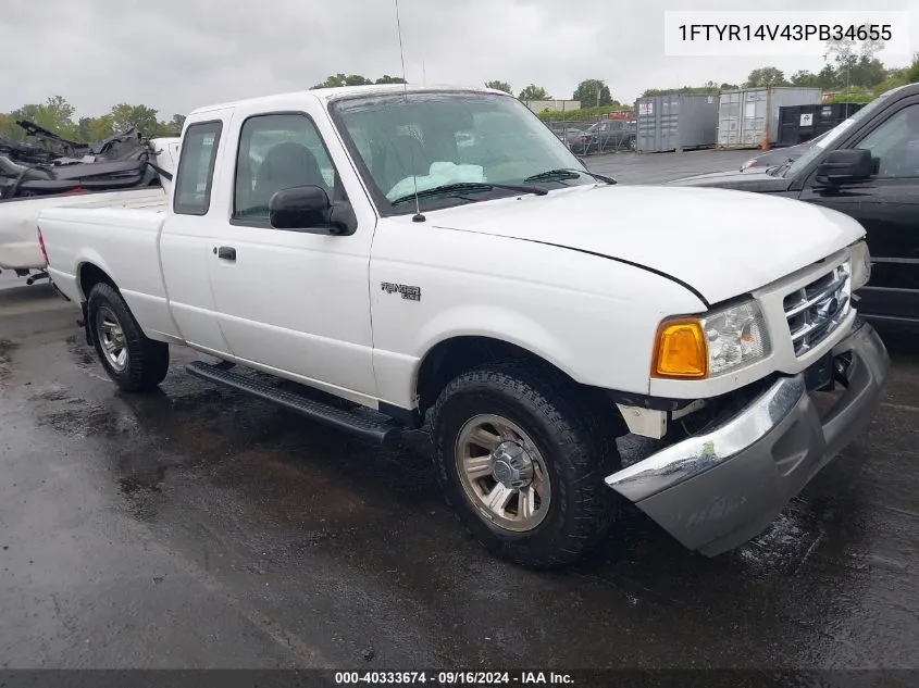 2003 Ford Ranger Edge/Tremor/Xl/Xlt VIN: 1FTYR14V43PB34655 Lot: 40333674