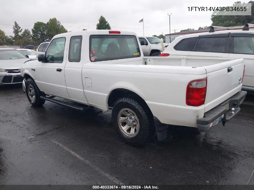 2003 Ford Ranger Edge/Tremor/Xl/Xlt VIN: 1FTYR14V43PB34655 Lot: 40333674