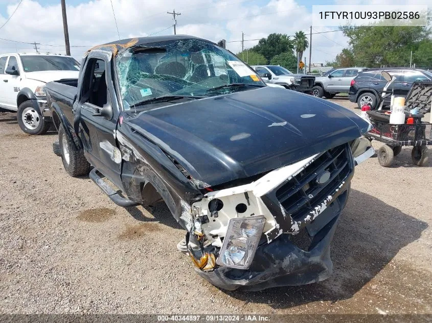 2003 Ford Ranger VIN: 1FTYR10U93PB02586 Lot: 40344897