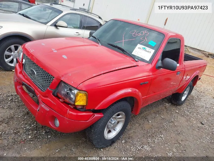 2003 Ford Ranger Edge/Xl/Xlt VIN: 1FTYR10U93PA97423 Lot: 40358605