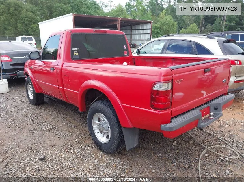 2003 Ford Ranger Edge/Xl/Xlt VIN: 1FTYR10U93PA97423 Lot: 40358605