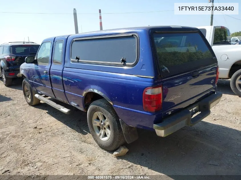 2003 Ford Ranger Xlt VIN: 1FTYR15E73TA33440 Lot: 40361575