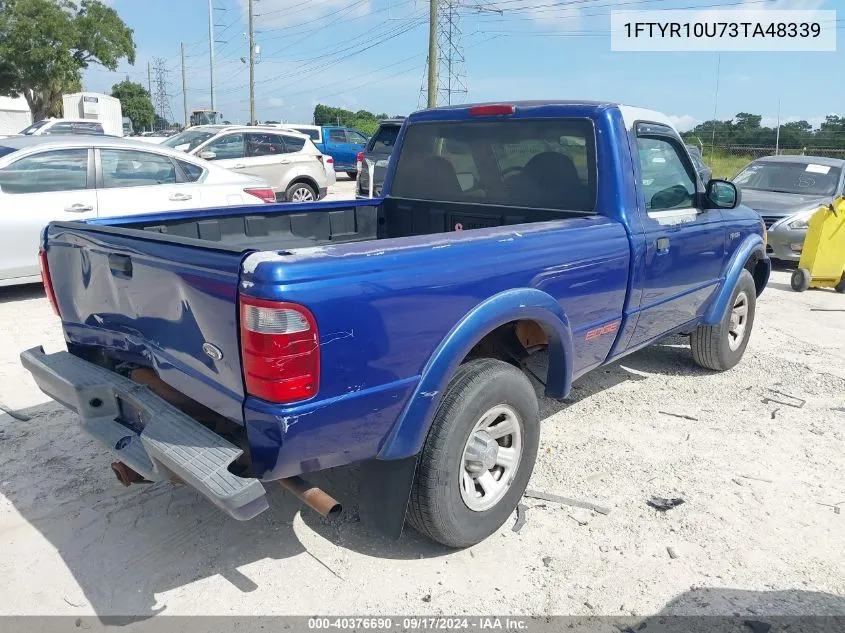 2003 Ford Ranger Edge/Xl/Xlt VIN: 1FTYR10U73TA48339 Lot: 40376690